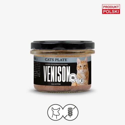 CATS PLATE VENISON Karma z mięsa sarny dla kotów x 2 szt..jpg