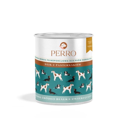PERRO Karma mokra dla psów - Dzik z pasternakiem - 850 g.jpg