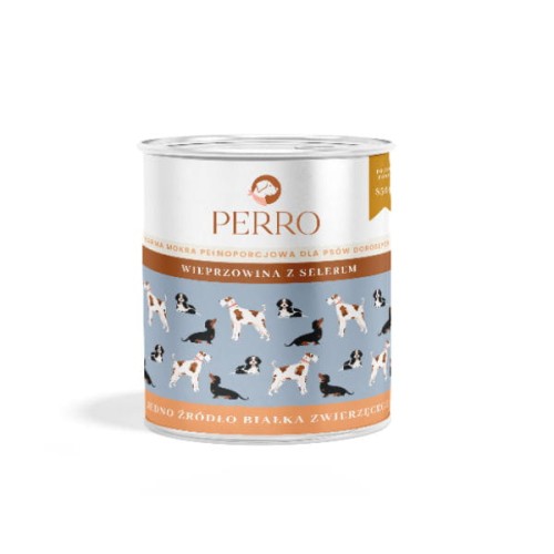 PERRO Karma mokra dla psów - Wieprzowina z selerem - 850 g.jpg