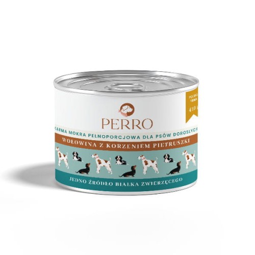 PERRO Karma mokra dla psów -  Wołowina z korzeniem pietruszkin- 410 g.jpg