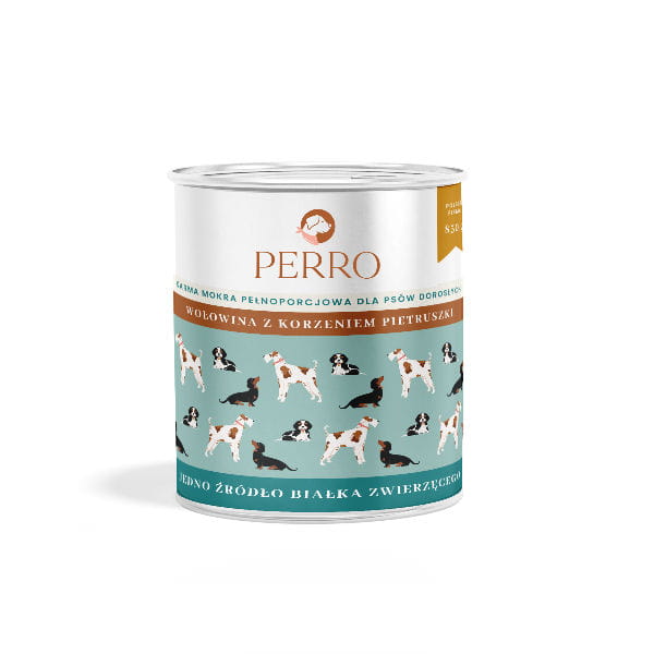 PERRO Karma mokra dla psów -  Wołowina z korzeniem pietruszkin- 850 g.jpg