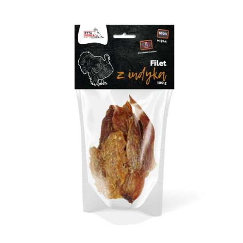 SYTA MICHA Suszone filety z indyka dla psa - 100 g.png