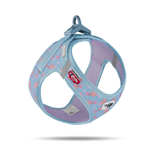 Szelki dla psa CARLI CLASP AIR MESH - AQUA FISH .png