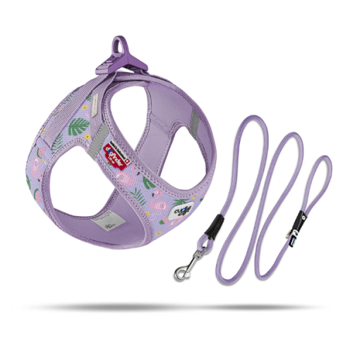 Szelki i smycz dla psa CARLI CLASP AIR MESH - LAVENDER FLAMINGO.png