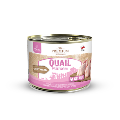 POKUSA Przepiórka - karma mokra monoproteinowa Premium Selection Countryside dla  kociąt i młodych kotów.png