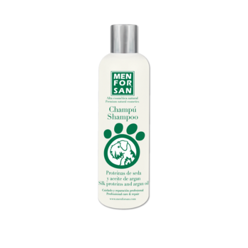 MENFORSAN Szampon z proteinami jedwabiu i olejkiem arganowym dla psów - 300 ml.png