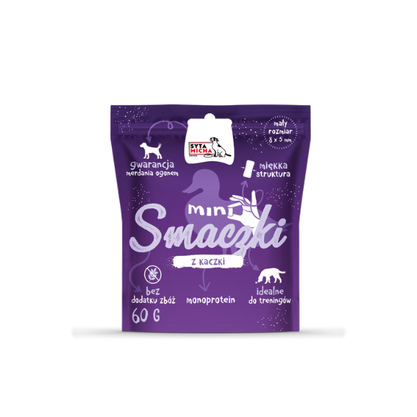 SYTA MICHA Mini smaczki dla psa z kaczki - 60 g.png