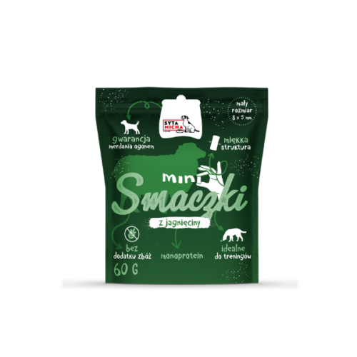 SYTA MICHA Mini smaczki dla psa z jagnięciny - 60 g.png