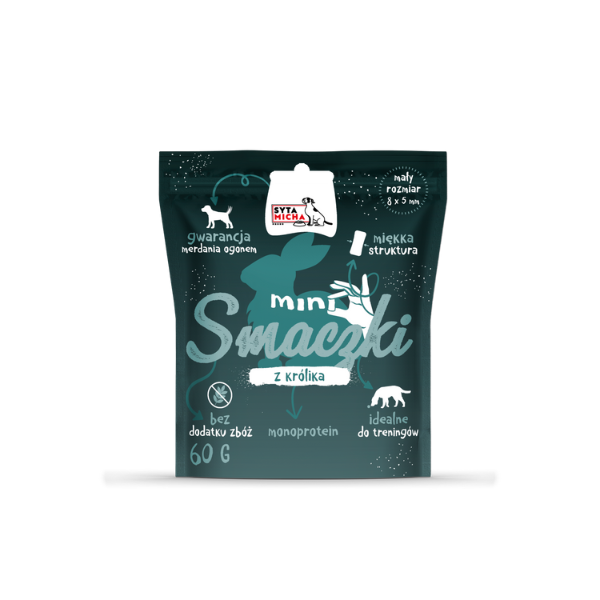 SYTA MICHA Mini smaczki dla psa z królika- 60 g.png