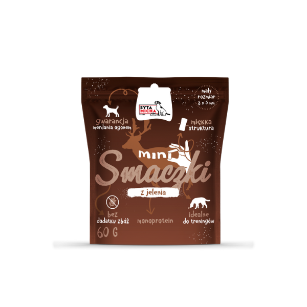 SYTA MICHA Mini smaczki dla psa z jelenia- 60 g.png