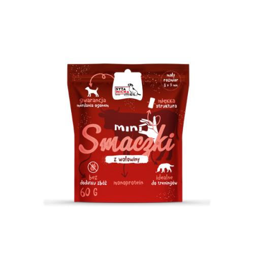 SYTA MICHA Mini smaczki dla psa z wołowiny - 60 g.png