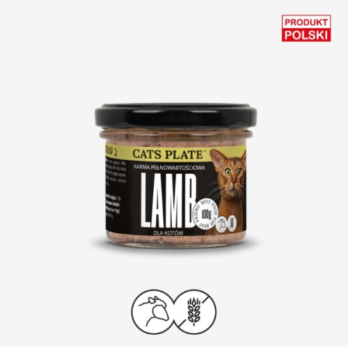 CATS PLATE LAMB Karma mokra z jagnięciny dla kota - 100 g.png