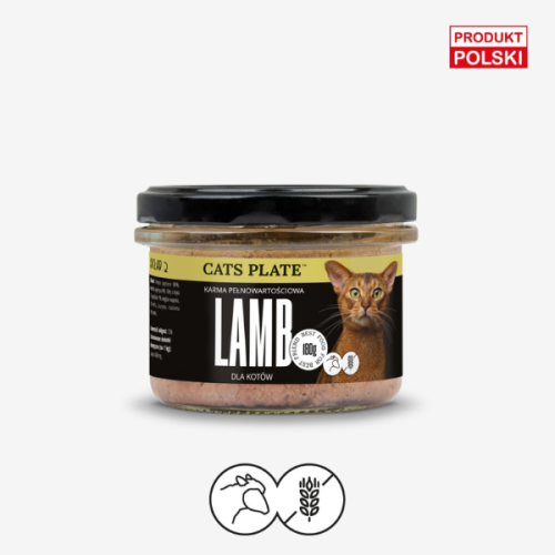 CATS PLATE LAMB Karma mokra z jagnięciny dla kota - 180 g.png