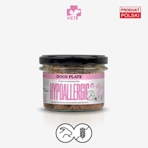 DOGS PLATE VET HYPOALLERGIC Karma mokra z koziny - 180 ml x 2 szt..png