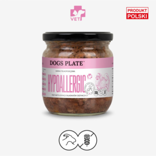 DOGS PLATE VET HYPOALLERGIC Karma mokra z koziny - 360 ml x 2 szt..png
