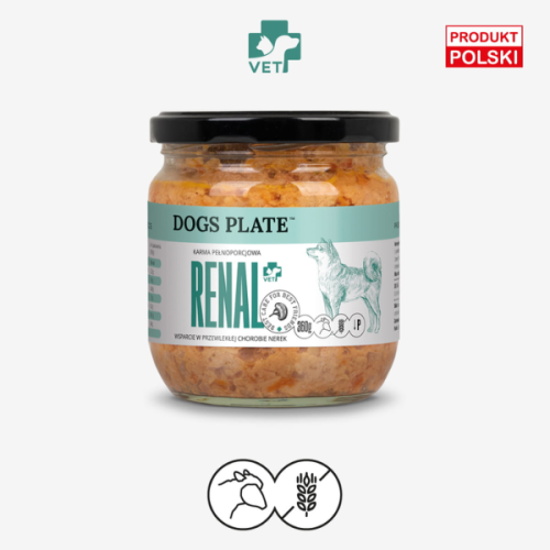 DOGS PLATE VET RENAL LAMB Karma specjalistyczna dla psów z chorobą nerek - 360 ml x 2 szt..png