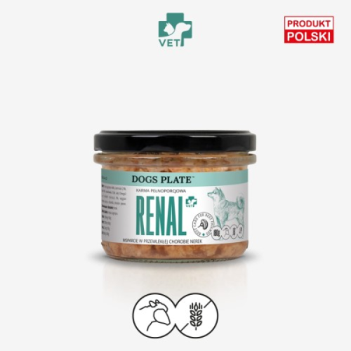 DOGS PLATE VET RENAL LAMB Karma specjalistyczna dla psów z chorobą nerek - 180 ml x 2 szt..png