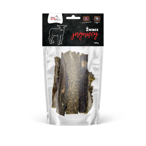 SYTA MICHA Suszone żwacze jagnięce dla psa - 120 g.png