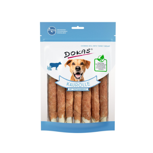 DOKAS Gryzaki dla psów - Rolki z indykiem - 190 g.png
