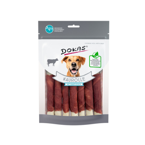DOKAS Gryzaki dla psów - Rolki z wołowiną - 190 g.png
