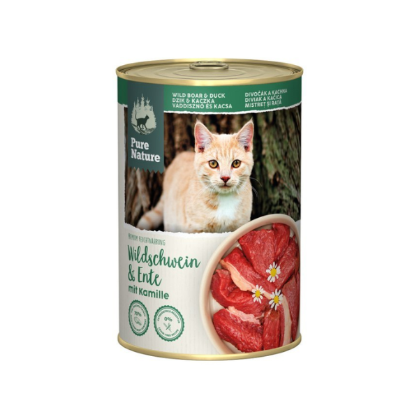 PURE NATURE ADULT Dzik z kaczką i rumiankiem - karma mokra dla kotów - 400 g.png
