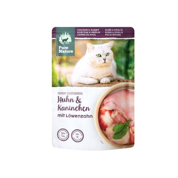 PURE NATURE ADULT Kurczak z królikiem i mniszkiem lekarskim - karma mokra dla kotów (4).png