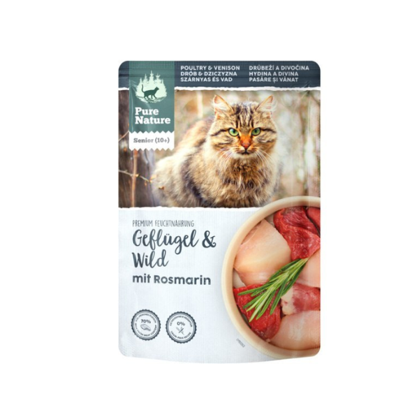 PURE NATURE SENIOR Drób z dziczyzną i rozmarynem - karma mokra dla starszych kotów  - 85 g (1).png