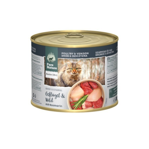 PURE NATURE SENIOR Drób z dziczyzną i rozmarynem - karma mokra dla starszych kotów  - 200 g.png