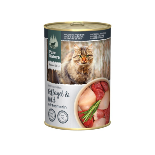 PURE NATURE SENIOR Drób z dziczyzną i rozmarynem - karma mokra dla starszych kotów - 400 g.png
