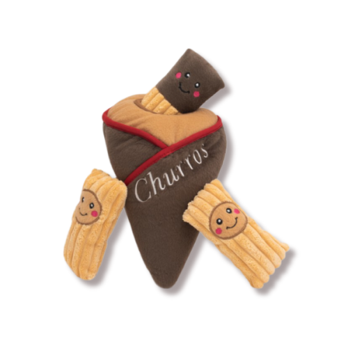 ZippyPaws Zabawka pluszowa NORKA dla psów - KUBEŁEK CHURROS.png