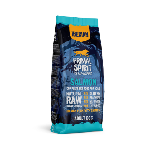 PRIMAL SPIRIT IBERIAN SALMON Karma pełnoporcjowa sucha z łososiem dla psów - 12 kg.png