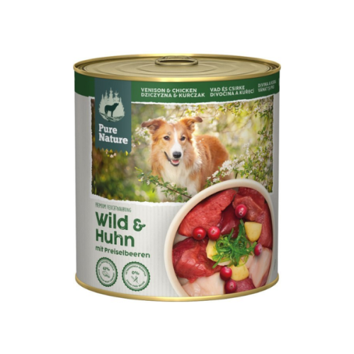 PURE NATURE DOG Dziczyzna i kurczak z żurawiną - karma mokra dla dorosłych psów - 800 g.png