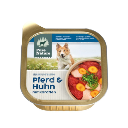 PURE NATURE DOG Konina i kurczak z marchewką i algami - karma mokra dla dorosłych psów - 150 g (1).png
