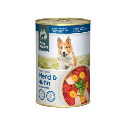PURE NATURE DOG Konina i kurczak z marchewką i algami - karma mokra dla dorosłych psów - 400 g.png