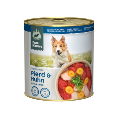 PURE NATURE DOG Konina i kurczak z marchewką i algami - karma mokra dla dorosłych psów - 800 g.png