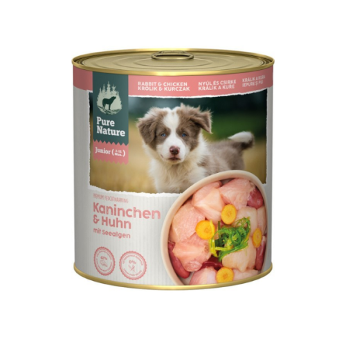 PURE NATURE DOG JUNIOR Królik i kurczak z marchewką i algami -  karma mokra dla szczeniąt dla szczeniąt - 800 g.png
