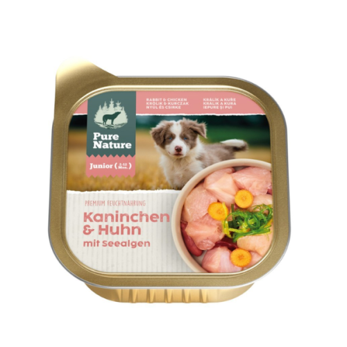 PURE NATURE DOG JUNIOR Królik i kurczak z marchewką i algami -  karma mokra dla szczeniąt dla szczeniąt - 150 g (1).png