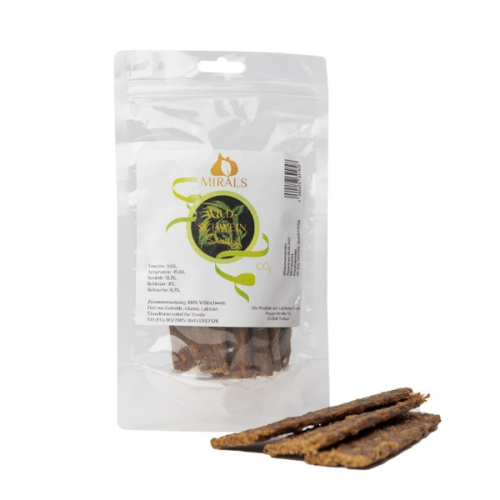 MIRALS Paski mięsa dzika dla psa - 100 g (1).png