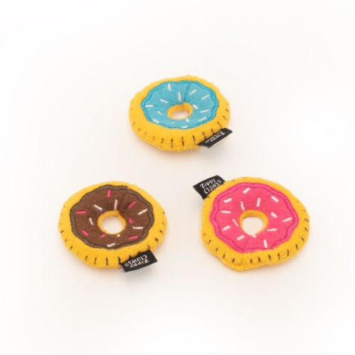ZIPPYCLAWS Pluszowe zabawki z kocimiętką dla kota -  MINI DONUTY.png