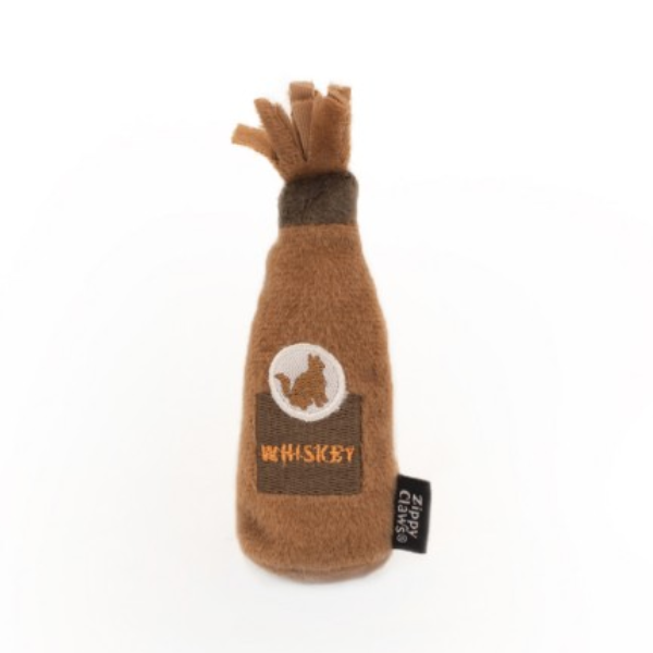 ZIPPYCLAWS Pluszowa butelka WHISKEY - zabawka z kocimiętką dla kota.png