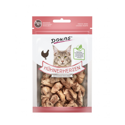 DOKAS LIO Serca drobiowe - przysmaki liofilizowane dla kotów - 15 g.png
