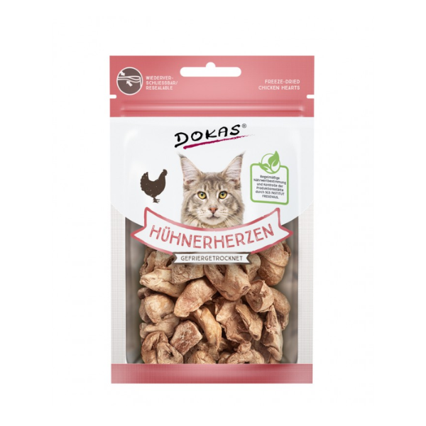 DOKAS LIO Serca drobiowe - przysmaki liofilizowane dla kotów - 15 g.png