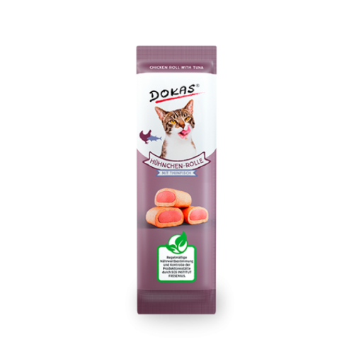 DOKAS Przysmaki dla kotów - Miękkie poduszeczki - kurczak z tuńczykiem - 1 +1 GRATIS.png