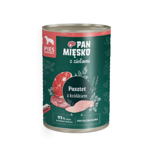 PAN MIĘSKO Z ZIOŁAMI Pasztet z królikiem z ziołami dla psa 400 g.png