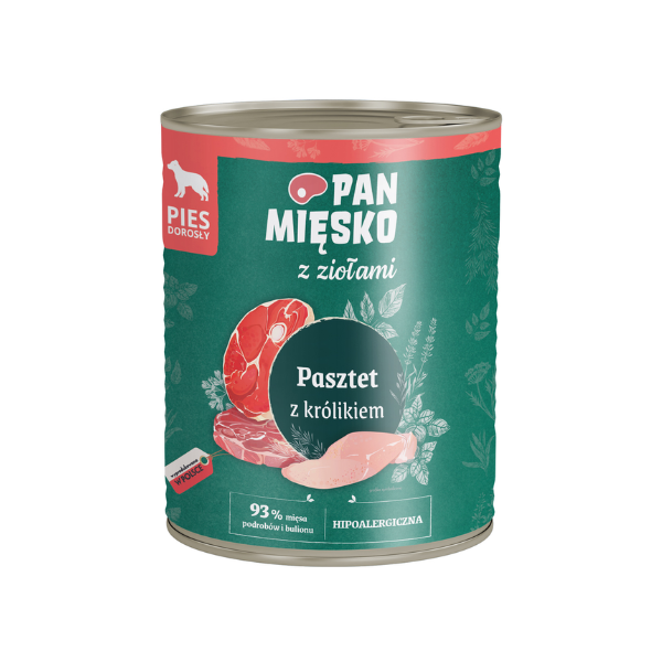 PAN MIĘSKO Z ZIOŁAMI Pasztet z królikiem z ziołami dla psa 800 g.png