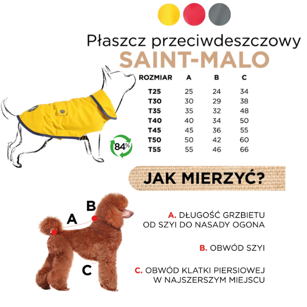 ZOLUX Płaszczyk przeciwdeszczowy SAINT MALO - kolor czerwony (2).png