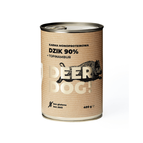 DEER DOG Dzik z topinamburem - karma mokra monoproteinowa dla psów  - 400 g.png