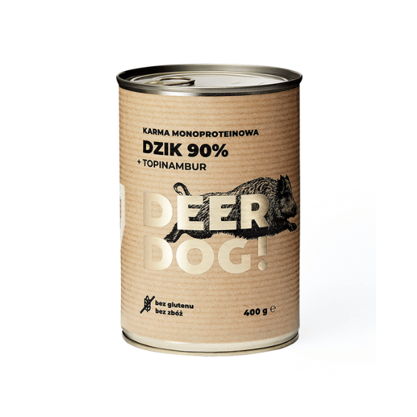 DEER DOG Dzik z topinamburem - karma mokra monoproteinowa dla psów  - 400 g.png