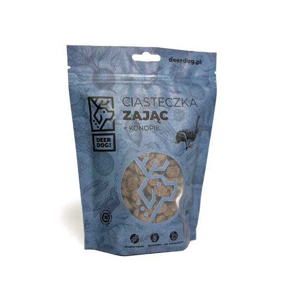 DEER DOG Ciasteczka dla psa - zając i konopie - 300 g (1).png