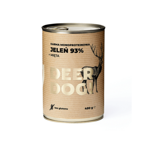 DEER DOG Jeleń z miętą - karma mokra monoproteinowa dla psów -  400 g.png